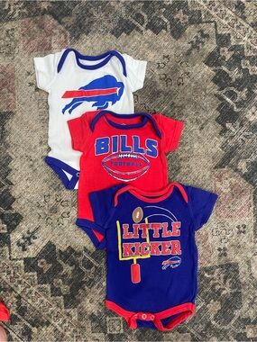 Buffalo Bills 3 month onesies. Pack of 3.